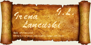 Irena Lančuški vizit kartica